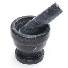 FOX RUN 大理石研缽組, 黑色的, 1個