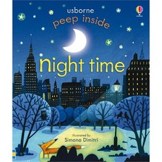 Peep Inside Night Time 硬頁翻翻書, 詳見包裝, Usborne UK