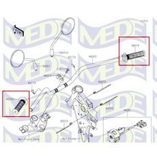 MEDE Kawasaki W175 印度版右握把套 (46019-0109) 左握把 (46075-0646) 原廠規格