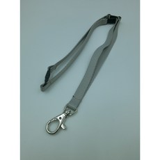 【富巨金】 極安全設計 10mm高速帶/識別證帶/證件帶/1cm寬高速帶/特多龍 (頸後安全扣 平面安全扣*2 鋅鉤), 灰色