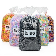 一次性髮圈20000條裝 - 高彈性橡皮筋髮飾, 1個, 多色