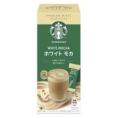STARBUCKS 星巴克 即溶白摩卡咖啡隨身包, 1個, 4入, 24g