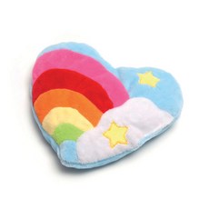 巴伐利亞貓玩具德國纈草根和斯佩爾特貓坐墊, 1個, 魔法彩虹心