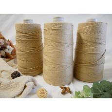 三股原色黃麻繩, 3mm一公斤裝, 1個