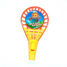 球拍彈接球 (大款/小款) 彈射拋接球 接球遊戲 附彩球 親子玩具 戶外玩具 手眼協調, 大款(1球拍+1小球), 顏色隨機, 1個