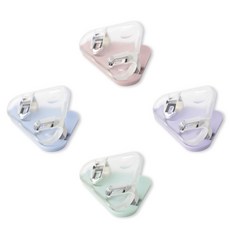 SONIC 彩色文件固定夾 紫色+粉色+藍色+薄荷綠, 1個, 4入