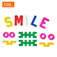 USL遊思樂 台灣製 英文積木(6色 60pcs) / 袋, 詳見包裝