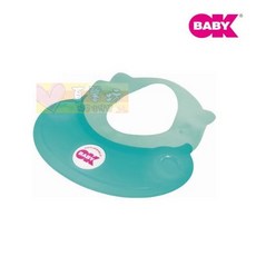 OKBABY 兒童澡帽 (河馬造型)，寶寶洗髮必備，柔軟親膚，可調節尺寸，洗澡神器, 藍色, 1個