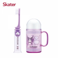 skater 酷洛米兒童牙刷杯組 便利牙刷 兒童漱口杯 三麗鷗軟毛牙刷