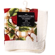 J&M Home Fashions Red Apples洗碗布廚房抹布 30.5*30.5cm, 1個, 混色