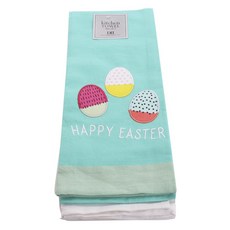 DESIGN IMPORTS 復活節快樂洗碗巾套組 2 條廚房十字架 45.7 x 71.1 厘米, 2件, 蛋