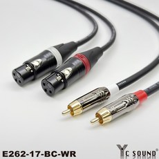 YC SOUND XLR轉RCA音頻線 - XLR母轉RCA公 梅花雙頭 槍黑色工藝 AV端子紅白線同軸線, XLR母 黑色頭 白色尾 槍黑色外殼,20cm單條