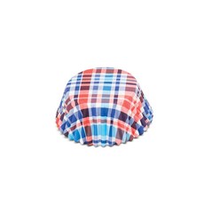 FOX RUN 馬德拉斯烘焙杯, 50個, 藍色+紅色