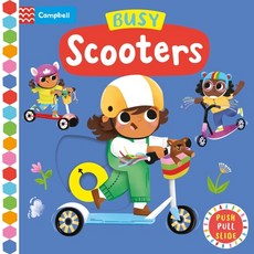 (英文圖書)Busy Scooters: Push Pull Slide Board Books, Campbell Books, 英文, 硬頁書