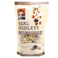 QUAKER 桂格 Real Medley 黑巧克力蔓越莓杏仁, 1袋, 311g