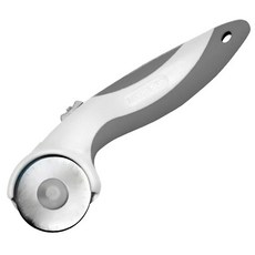 【MORNSUN】45mm拼布圓刀 專利安全保護蓋 滾刀 輪刀 裁布刀 裁縫刀 皮革 紙箱, 冷灰, 1個