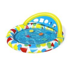 Bestway 兒童感知挑充氣泳池52378，遮陽頂篷，幾何造型，安全戲水, 混合色