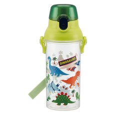 Skater 一鍵式塑膠透明瓶 PSB5TR, 1個, 480ml, 恐龍