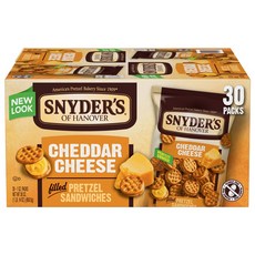 SNYDER'S 椒鹽捲餅夾心餅乾 起司風味 30包, 1盒, 850.5g