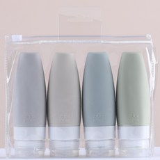 矽膠分裝瓶, 4個, 無味