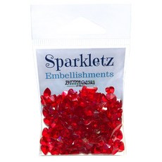 buttons galore&more Sparkletz 寶石裝飾配件, 1個, 紅色愛心
