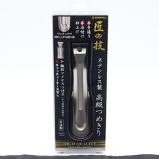 GREEN BELL 綠鐘 TakumiNoWaza 匠之技 不鏽鋼高級指甲剪 SG1204, 1個, 銀