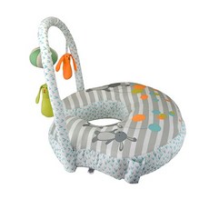 酷貝比 嬰兒多功能枕 附玩具架 哺乳遊戲互動 側睡孕婦支撐 粉綠兔子款, 粉綠兔子