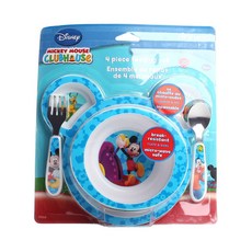 the FIRST years 兒童餐具4件組 米奇 9個月大以上, 1組, 藍色