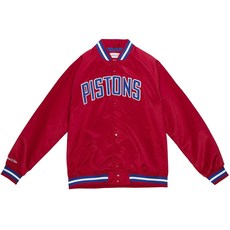 mitchell & ness 底特律活塞隊輕量緞面運動夾克