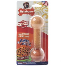 Nylabone 披薩口味寵物潔牙骨玩具 適合16kg以下, 1個, 混色
