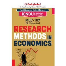 (英文圖書) MEC-09/MEC-109 Research Methods in Economics 平裝版, Gullybaba Publishing House ..., 英文