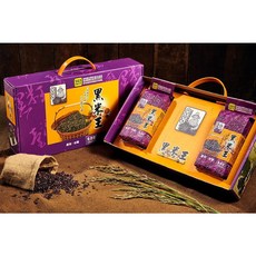 阿堂黑米 黑米王禮盒 (免浸泡、台灣產地、營養豐富、送禮佳品), 600g, 2入