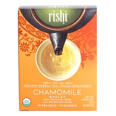 RISHI 無咖啡因洋甘菊花草茶, 15件, 1.8克