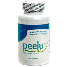 Peelu 口香糖木糖醇, Peppermint Blast, 100顆