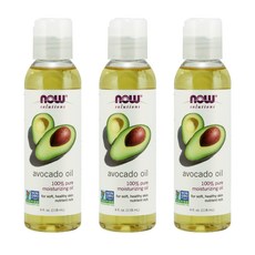 NOW Foods 純酪梨保濕油, 3瓶, 118ml