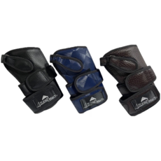 A-ONE 中長型鐵片仿真皮保齡球護腕 - 三色任選 (右手 M / L / XL), 棕色, 1