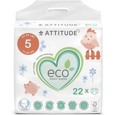 ATTITUDE 環保黏貼型尿布, 第5階段, 22片