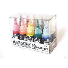 【汶采】好賓液態壓克力墨水顏料30ml精選10色盒裝(AI791) 壓克力顏料墨水, 30ml