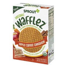 SPROUT 華夫餅餅乾, 5入, 蘋果胡蘿蔔肉桂口味