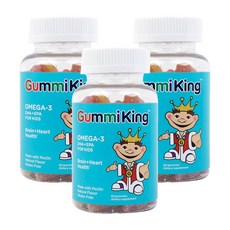Gummi King 孩童Omega-3軟糖, 60顆, 3罐