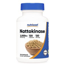 nutricost 納豆激酶 2000FU 膠囊, 1個, 120入, 120錠