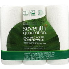 Seventh GENERATION 再生捲筒式紙巾, 140張, 6捲