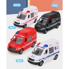 1:32慣性動力消防車救護車警車特警模型玩具 (車門可開)兒童玩具
