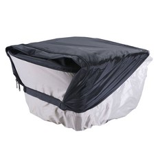 彈性貼合自行車籃罩, 1個, 黑色+銀色