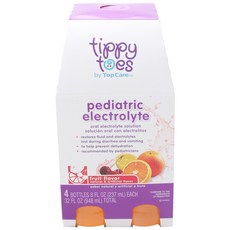 tippy toes by TopCare 電解質水 237ml, 水果口味, 4瓶