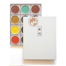 KISSHO吉祥鐵缽顏彩-12色 日本畫用具 國畫用具 日本進口, 12