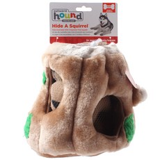 outward hound 松鼠樹洞造型寵物發聲玩具 XL號, 1個, 棕色的