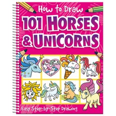 (英文圖書)How to Draw 101 Horses and Unicorns Spiral, Two Windmills, 英文, 螺旋裝訂