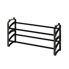 u-Home 台灣製 簡約可堆疊鞋架 - 鞋子收納好幫手，簡約設計，台灣製造, 霧黑, 1個