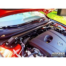 小鳥的店 馬自達2019-23四代新馬3 鋁合金SPR引擎室平衡桿拉桿 mazda3配件改裝, 黑色